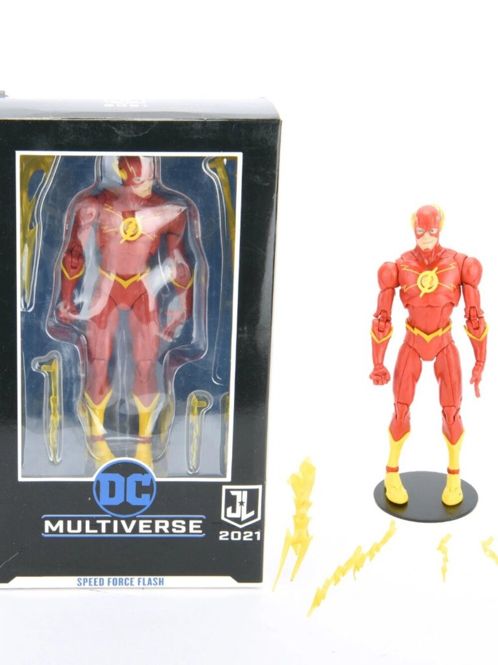 The Flash 7" Action Figure w/Lighting Strap Stand Base Gift Toys